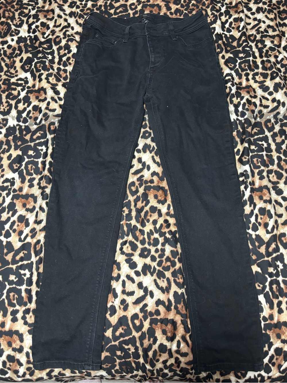 River Island Black Straight Leg Jeans